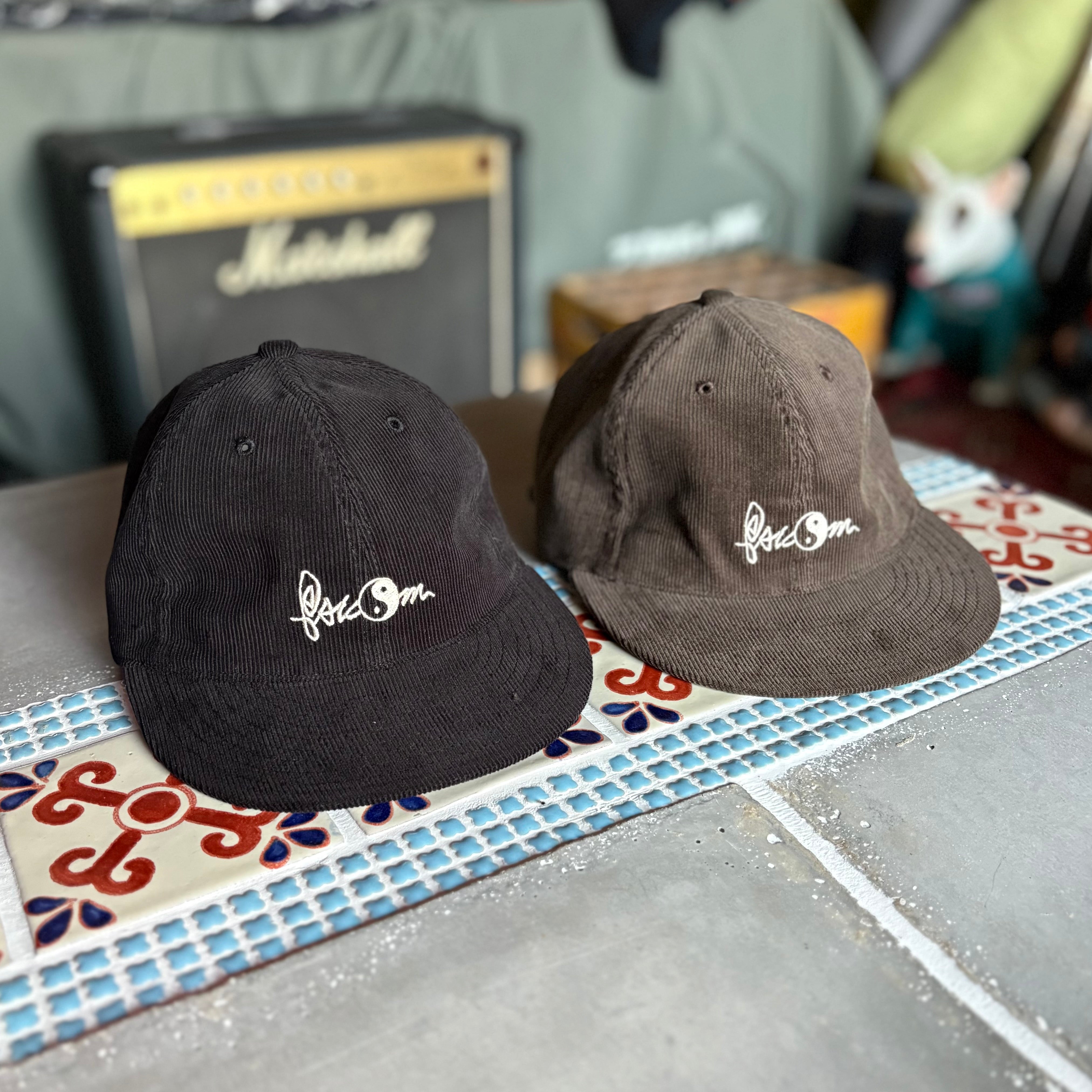 psicom キャップ　セット売りです。 Psicom tivoLi surf shop 2026 CORDUROY LAME CAP PSICOM Black